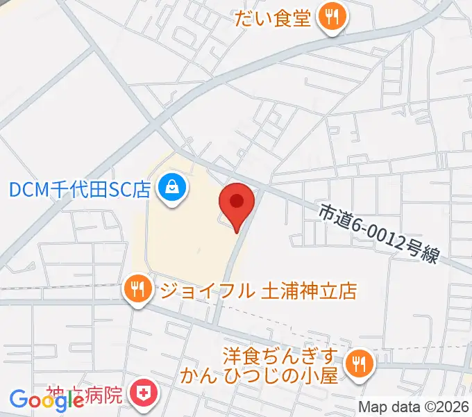 かすみがうらセンター ヤマハミュージックの地図