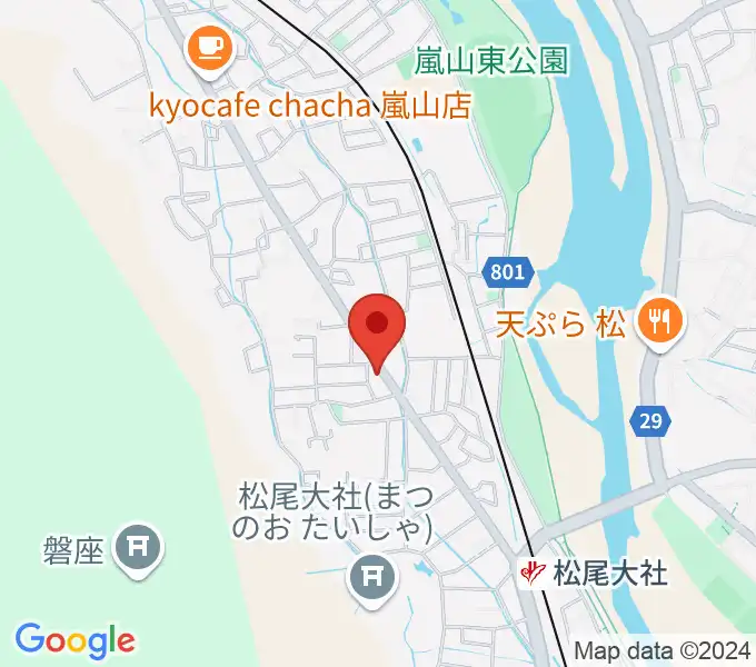 嵐山おんがく教室の地図