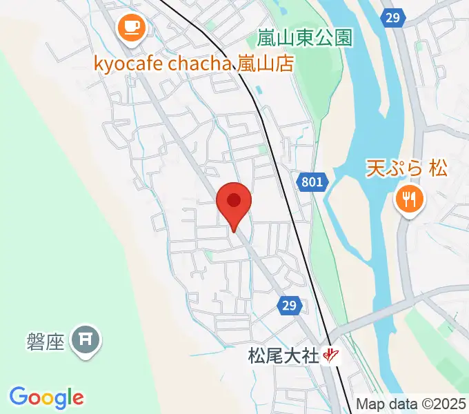 嵐山おんがく教室の地図
