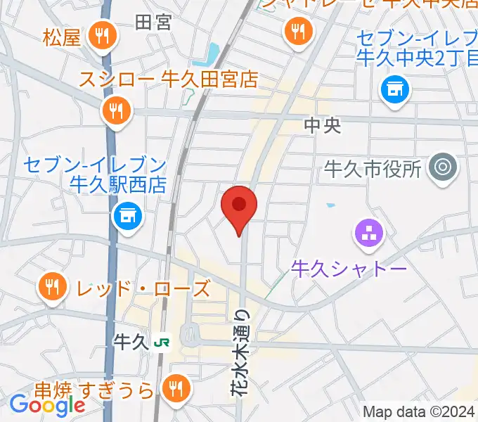 セイワ楽器 牛久センターの地図