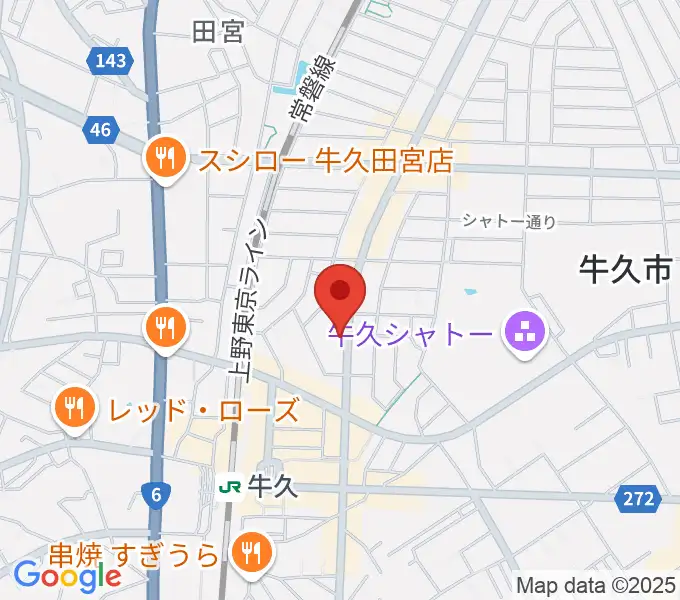 セイワ楽器 牛久センターの地図
