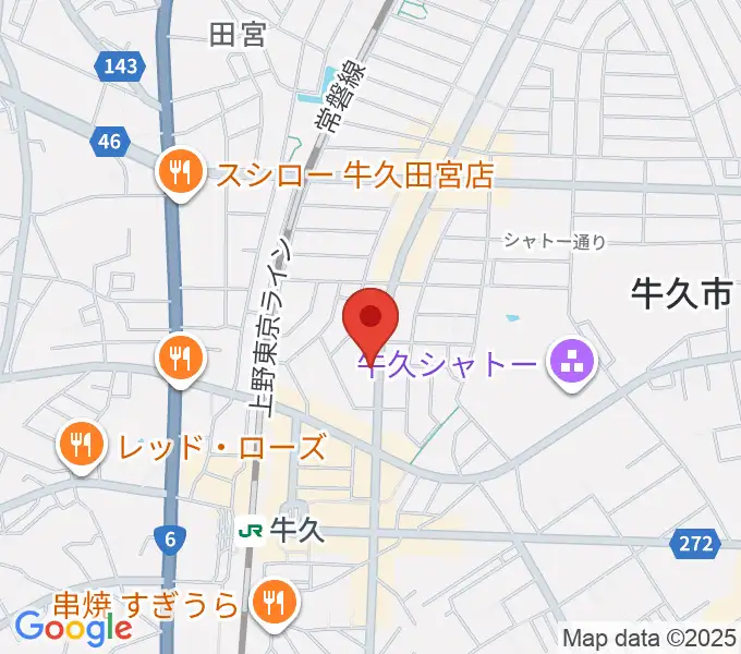 セイワ楽器 牛久センターの地図