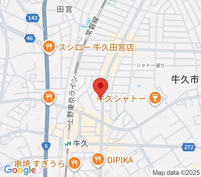 セイワ楽器 牛久センターの地図