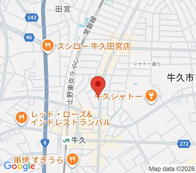 セイワ楽器 牛久センターの地図