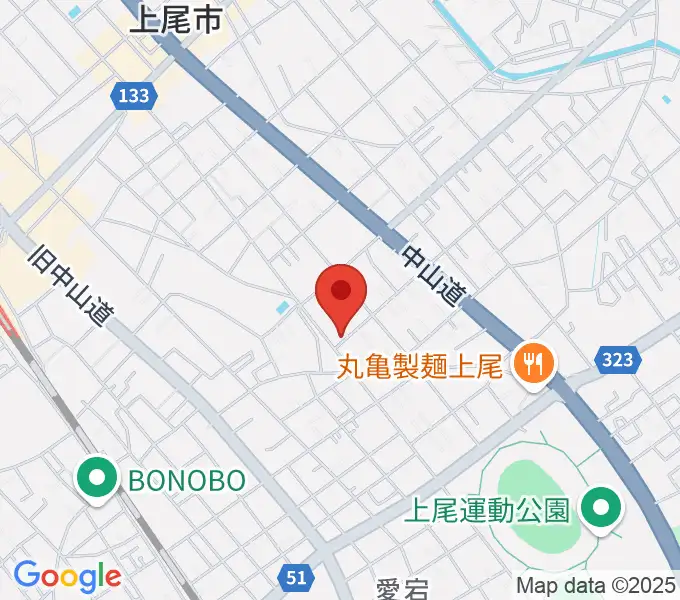あたごピアノ教室の地図