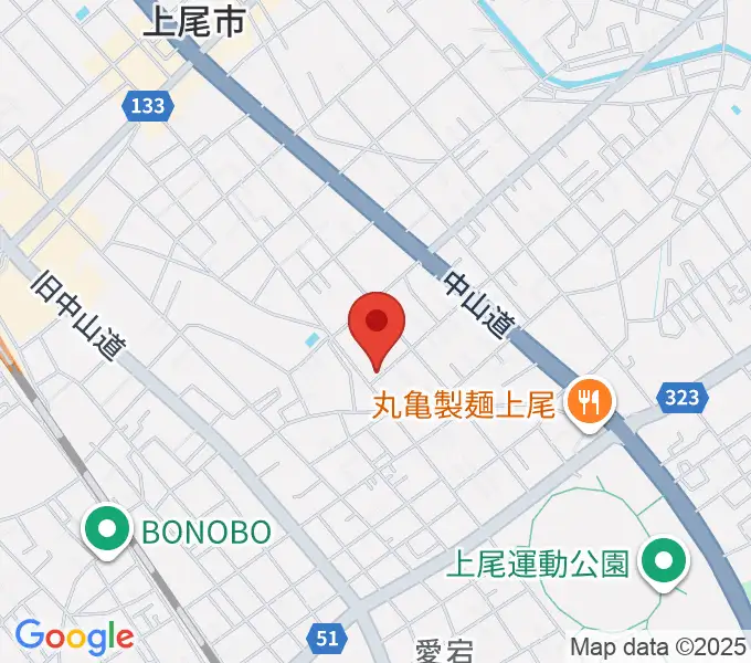 あたごピアノ教室の地図