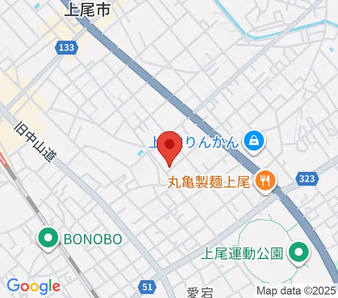 あたごピアノ教室の地図