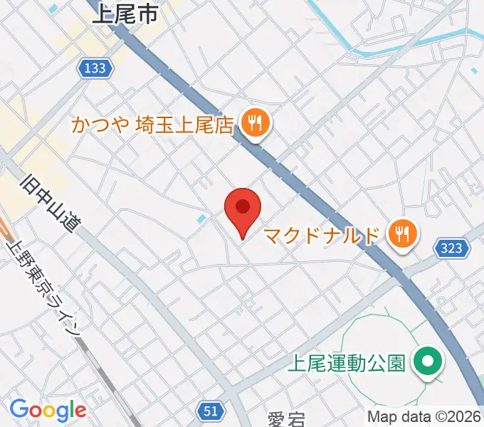 あたごピアノ教室の地図