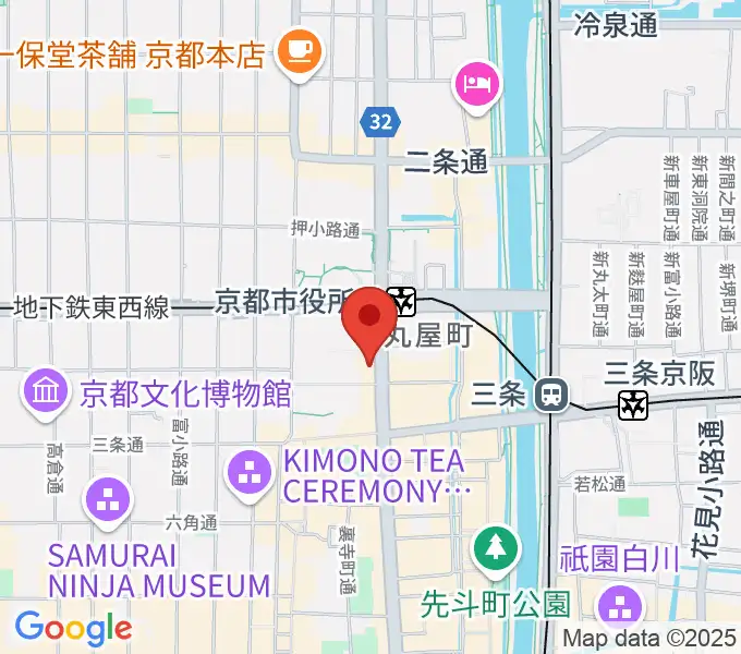 ロキシーミュージックスクール京都三条校の地図