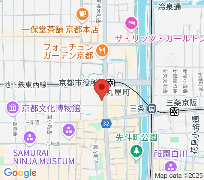 ロキシーミュージックスクール京都三条校の地図
