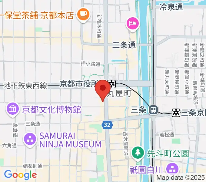 ロキシーミュージックスクール京都三条校の地図