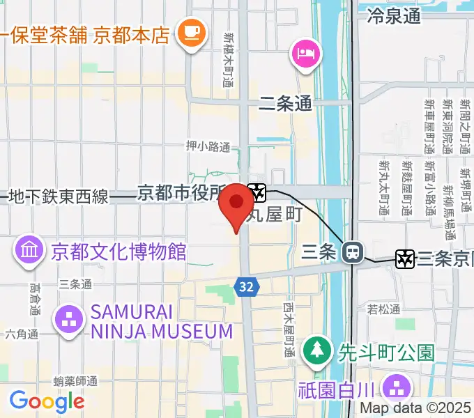 ロキシーミュージックスクール京都三条校の地図