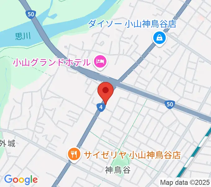 小山センター ヤマハミュージックの地図