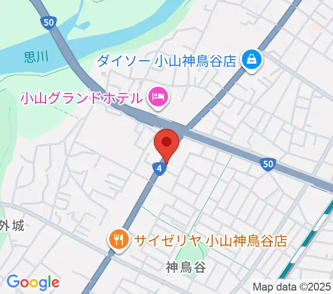 小山センター ヤマハミュージックの地図