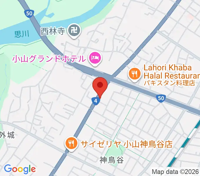 小山センター ヤマハミュージックの地図