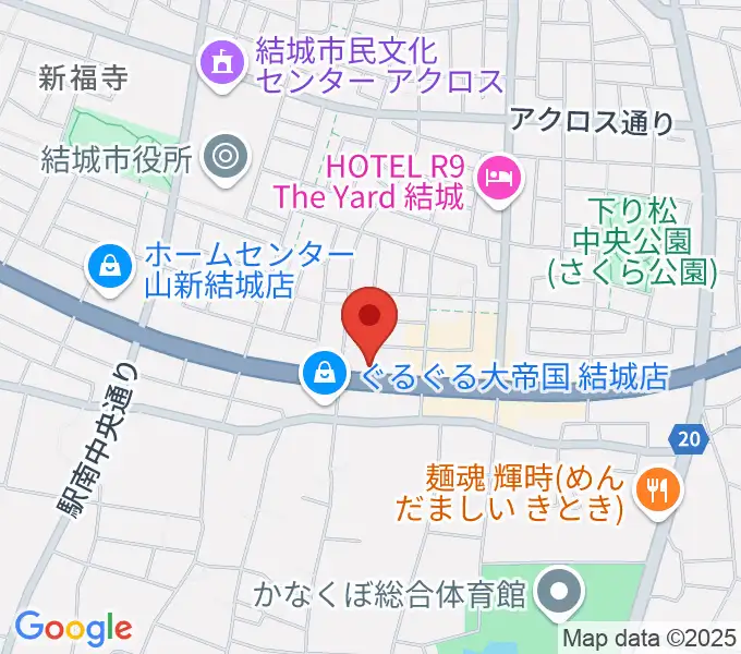 結城センター ヤマハミュージックの地図