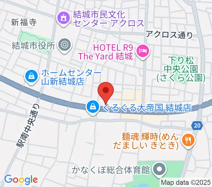 結城センター ヤマハミュージックの地図
