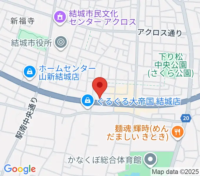 結城センター ヤマハミュージックの地図