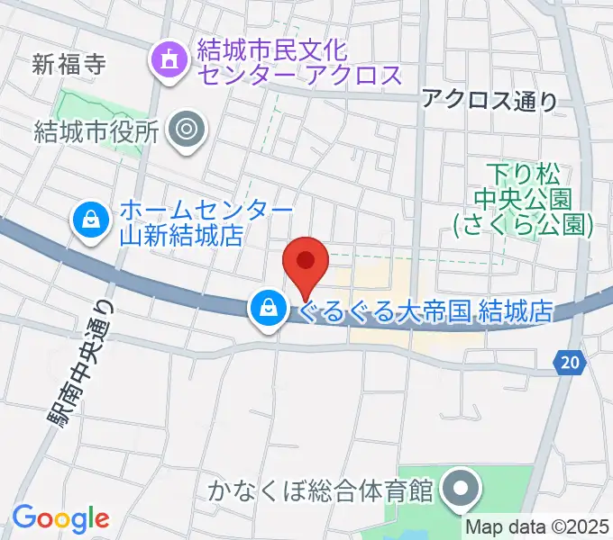 結城センター ヤマハミュージックの地図