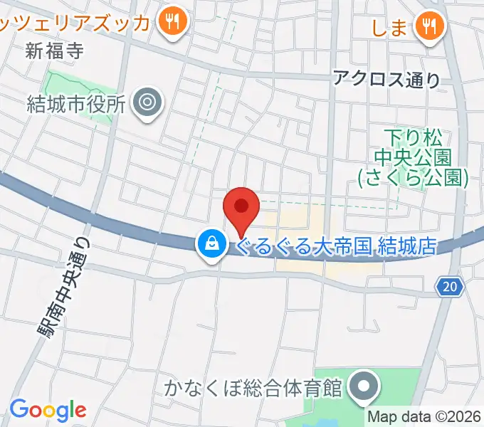 結城センター ヤマハミュージックの地図