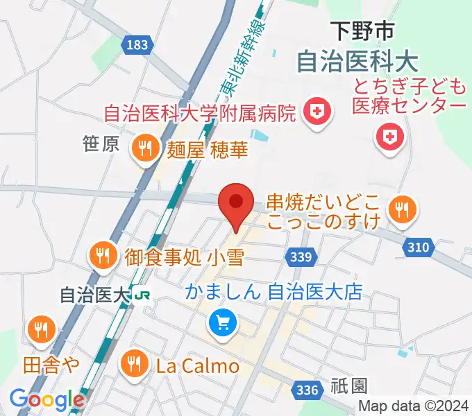 自治医大センター ヤマハミュージックの地図