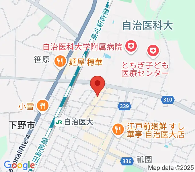自治医大センター ヤマハミュージックの地図