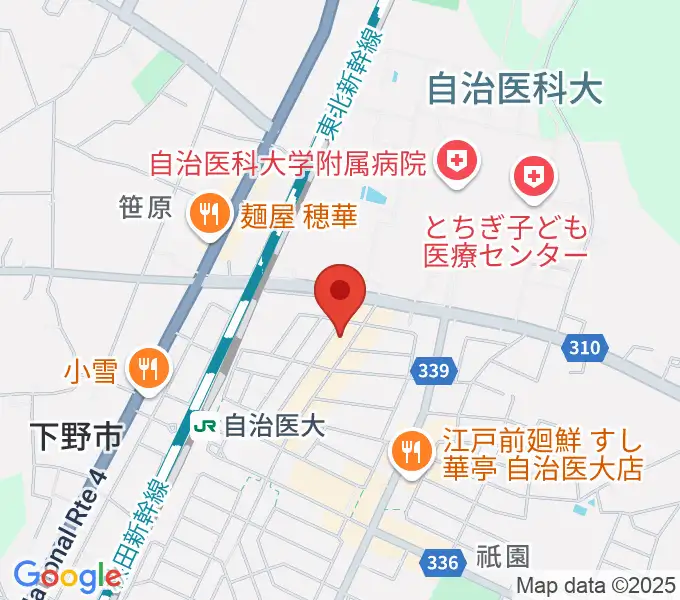 自治医大センター ヤマハミュージックの地図
