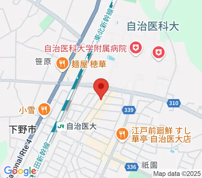 自治医大センター ヤマハミュージックの地図