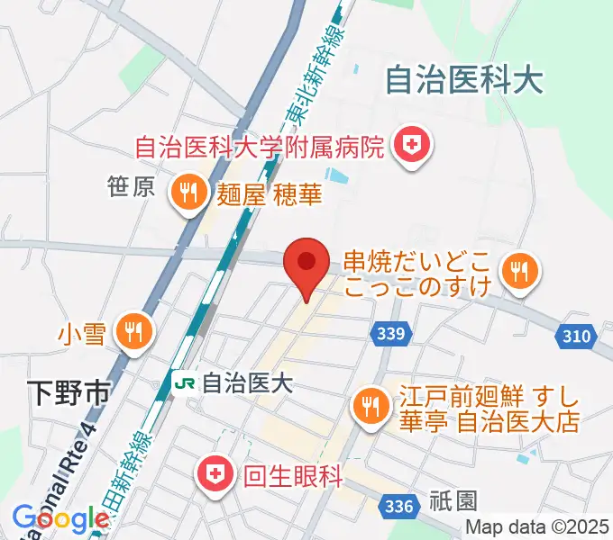 自治医大センター ヤマハミュージックの地図