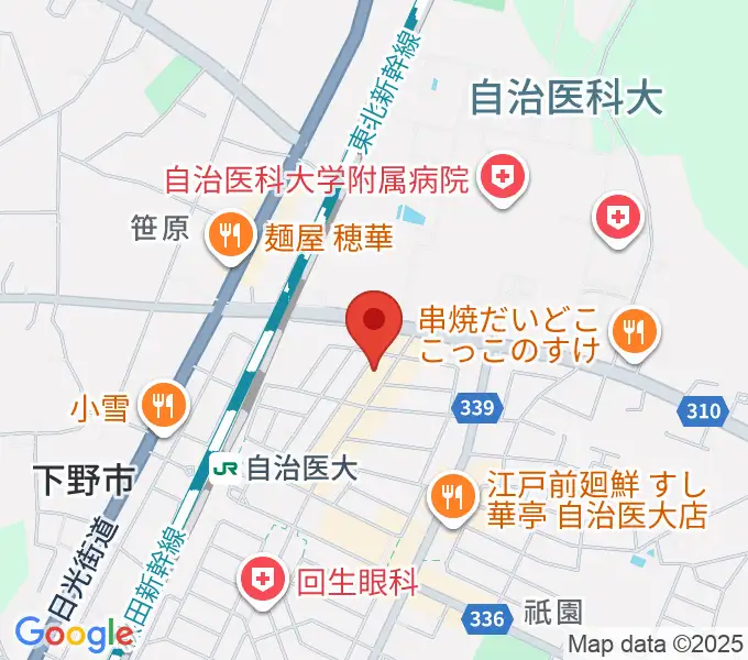 自治医大センター ヤマハミュージックの地図