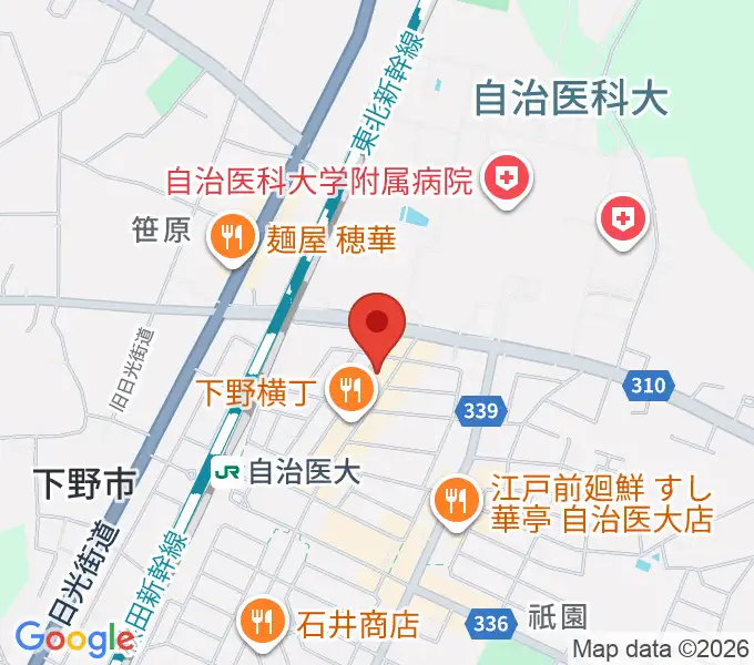 自治医大センター ヤマハミュージックの地図