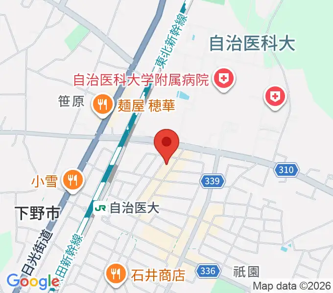 自治医大センター ヤマハミュージックの地図