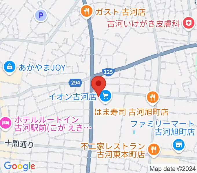 イオン古河センター ヤマハミュージックの地図