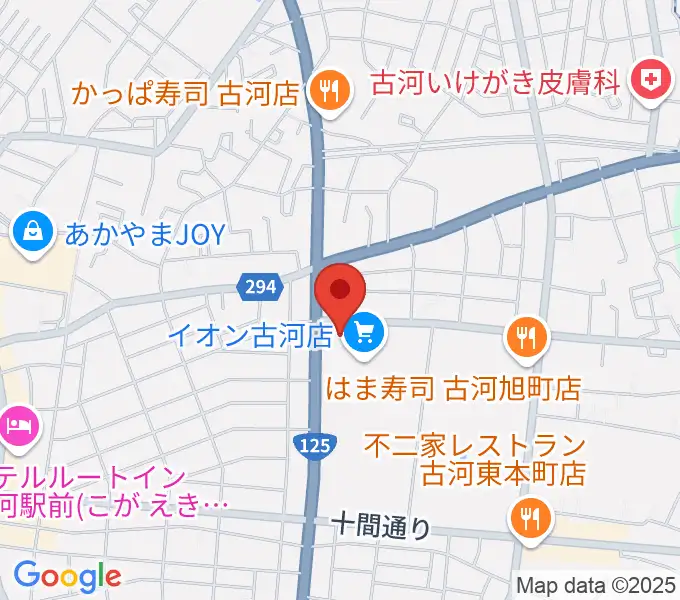 イオン古河センター ヤマハミュージックの地図