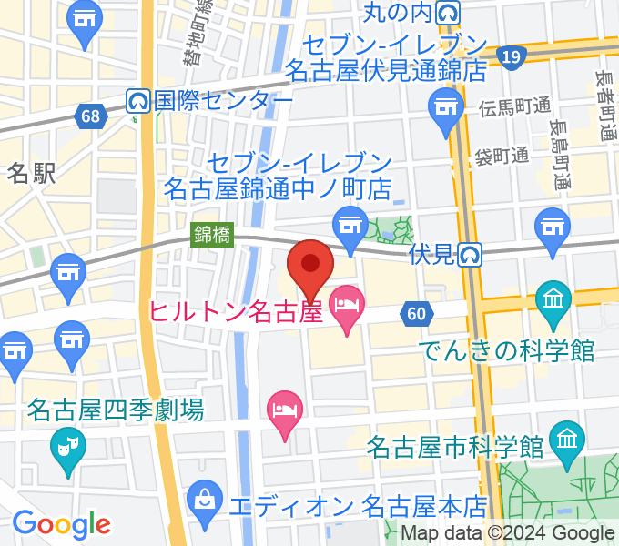 ヤマハミュージック 名古屋店の場所