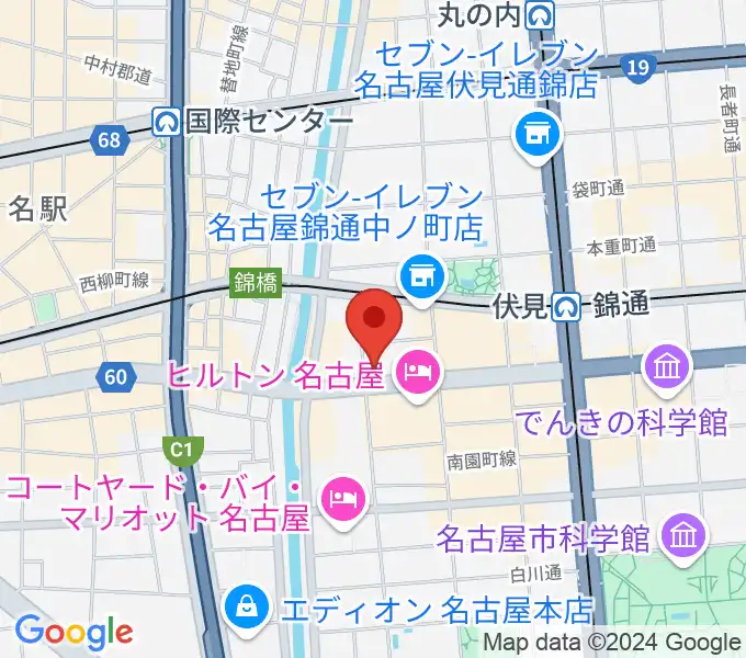 ヤマハミュージック 名古屋店の地図