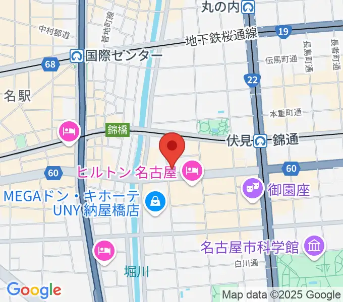 ヤマハミュージック 名古屋店の地図