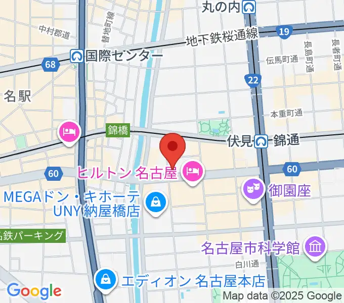 ヤマハミュージック 名古屋店の地図