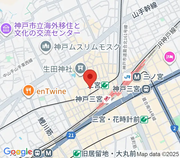 三宮iznt(イズント)の地図
