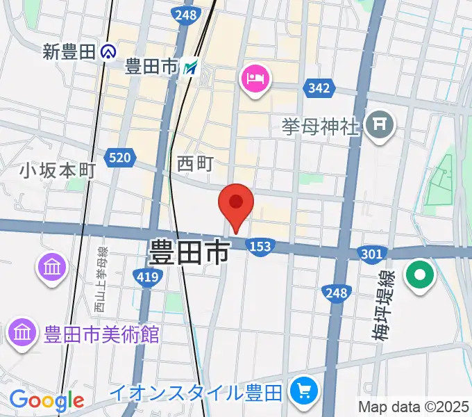 第一楽器 豊田元城店の地図