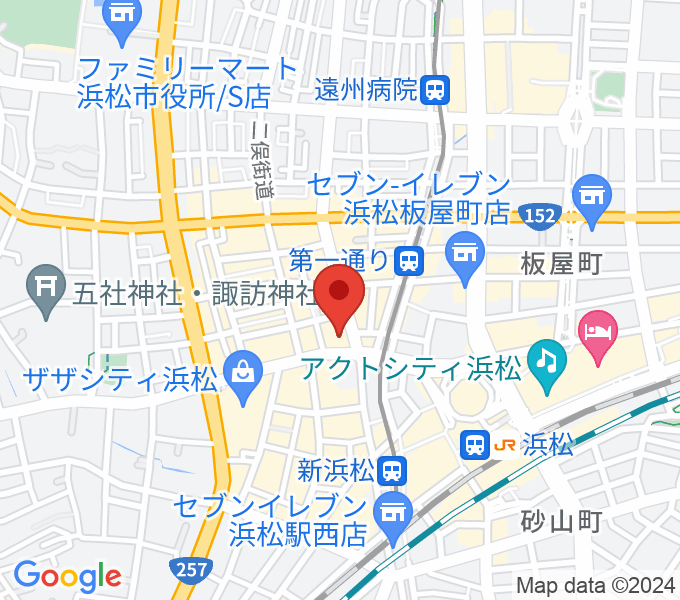 ヤマハミュージック 浜松店の場所