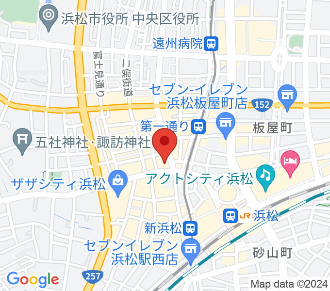 ヤマハミュージック 浜松店の場所