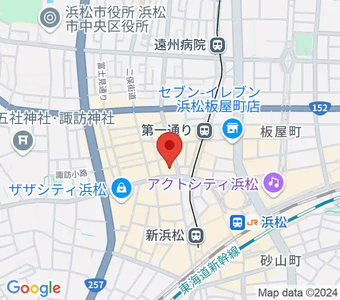 ヤマハミュージック 浜松店の地図