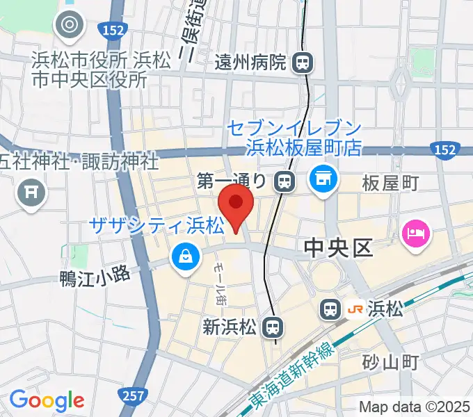 ヤマハミュージック 浜松店の地図