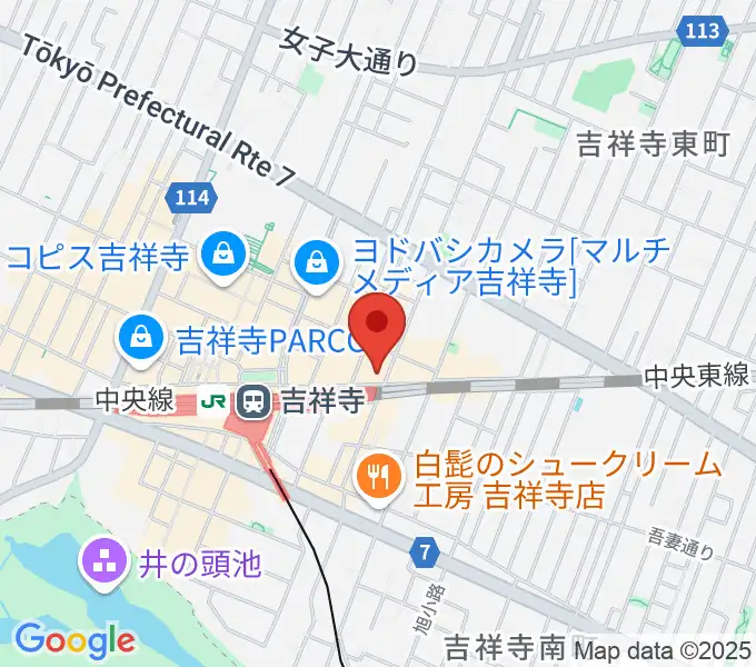 シャコンヌ東京吉祥寺店の地図