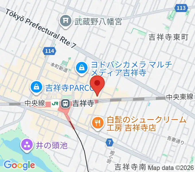 シャコンヌ東京吉祥寺店の地図