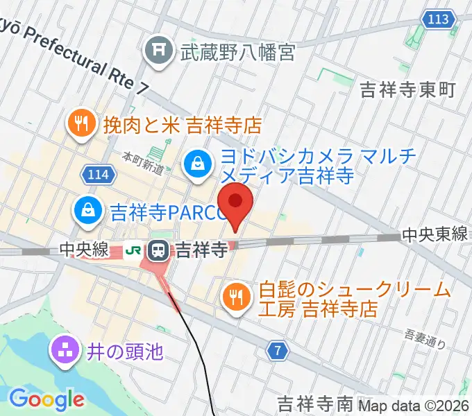 シャコンヌ東京吉祥寺店の地図