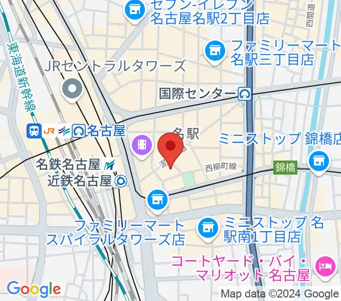 ミュージックアベニュー名駅の地図