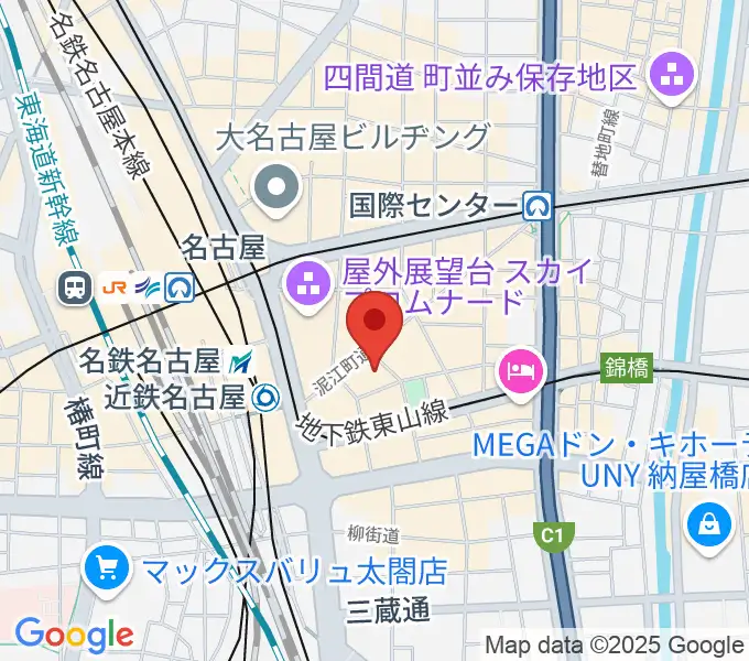 ミュージックアベニュー名駅の地図