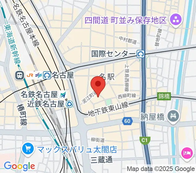 ミュージックアベニュー名駅の地図